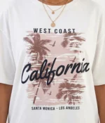 "California West Coast" Palm Tree Graphic T-Shirt - Image 4