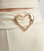 Heart Buckle High-Waist Flare Trousers - Image 2