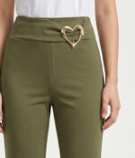 Heart Buckle High-Waist Flare Trousers - Image 4