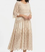 Bohemian Open-Knit Crochet Maxi Dress - Image 4