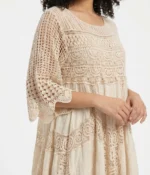 Bohemian Open-Knit Crochet Maxi Dress - Image 5
