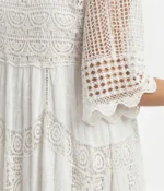 Bohemian Open-Knit Crochet Maxi Dress - Image 2