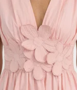 Floral Appliqué V-Neck Mini Dress - Image 6