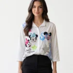 Disney Character Graphic Button-Down Shirt