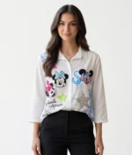 Disney Character Graphic Button-Down Shirt