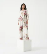 Floral Print Linen Two-Piece Set - Image 3