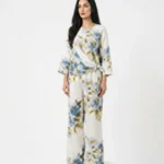 Floral Print Linen Two-Piece Set