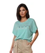 Gucci Mirrored Logo-Print Cotton T-Shirt - Image 3