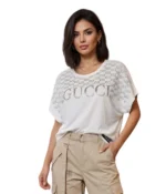 Gucci Mirrored Logo-Print Cotton T-Shirt - Image 5