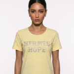 Rhinestone "HERMES HOPE" Embellished T-Shirt