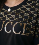 Gucci Mirrored Logo-Print Cotton T-Shirt - Image 2