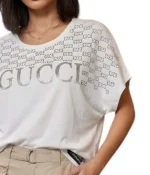 Gucci Mirrored Logo-Print Cotton T-Shirt - Image 6