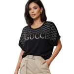 Gucci Mirrored Logo-Print Cotton T-Shirt