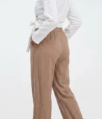 Textured Straight-Leg Pull-On Trousers - Image 2