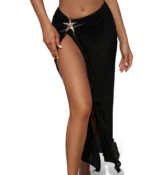 Starfish Adorned Crochet Resort Wrap Skirt
