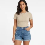 Ribbed Crew Neck T-shirt