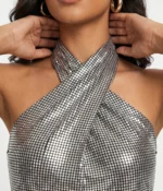 Metallic Halter Neck Top - Image 3