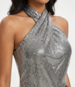 Metallic Halter Neck Top - Image 2
