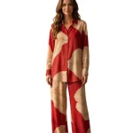 Autumn Leaf Silk Pajama Set