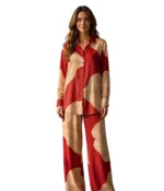 Autumn Leaf Silk Pajama Set