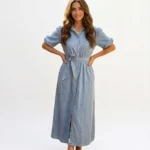 Denim Utility Maxi Dress