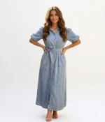 Denim Utility Maxi Dress