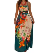 Tropical Floral Maxi Dress