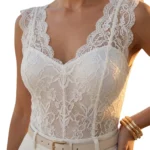 White Floral Lace Bodysuit