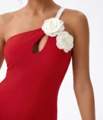 Red & White Rose Swimsuit - Image 2