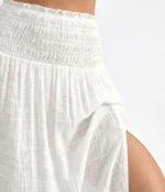 White Smocked Strapless Maxi Dress - Image 2